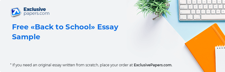 Free «Back to School» Essay Sample
