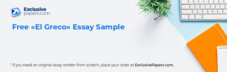 Free «El Greco» Essay Sample