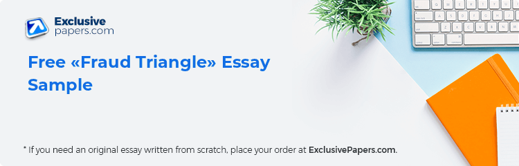 Free «Fraud Triangle» Essay Sample