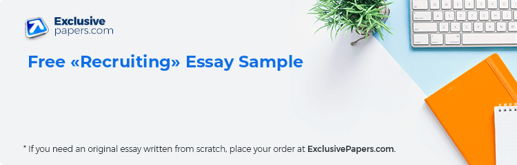 Free «Recruiting» Essay Sample