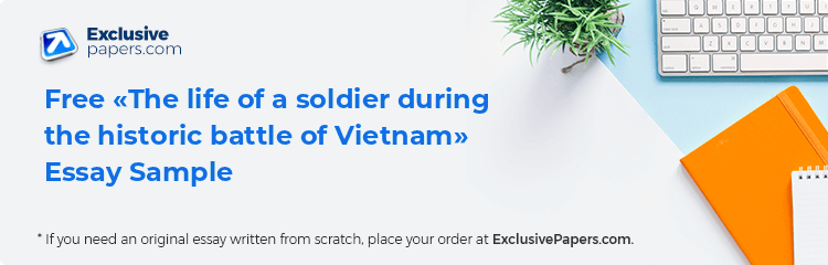 Free «The life of a soldier during the historic battle of Vietnam» Essay Sample
